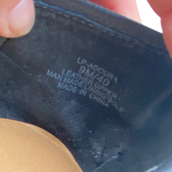 2 pair Lucky Brand Adoura leather flats womens shoes black cognac size 9 - Picture 6 of 7